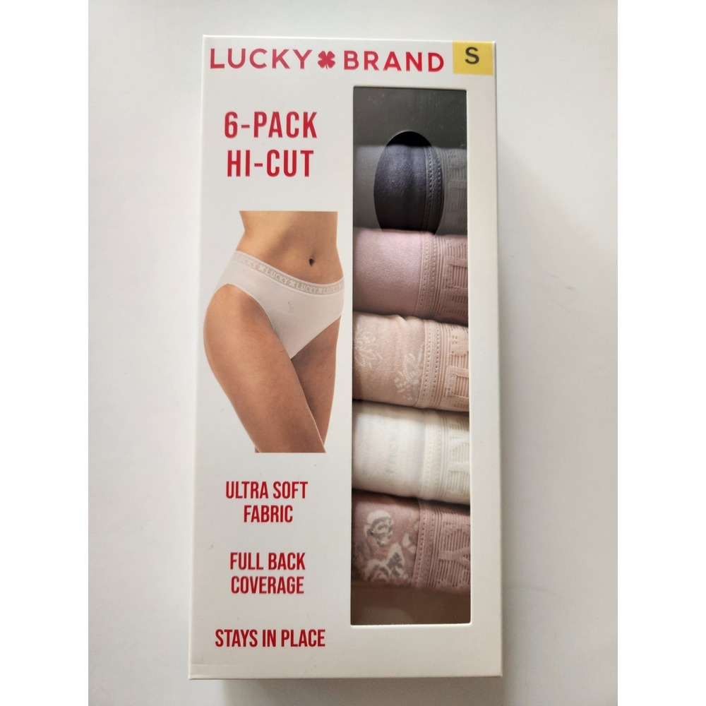 6-Pack Lucky Brand Hi-Cut Ultra Soft Ladies Underwear Size Small NEW Sealed